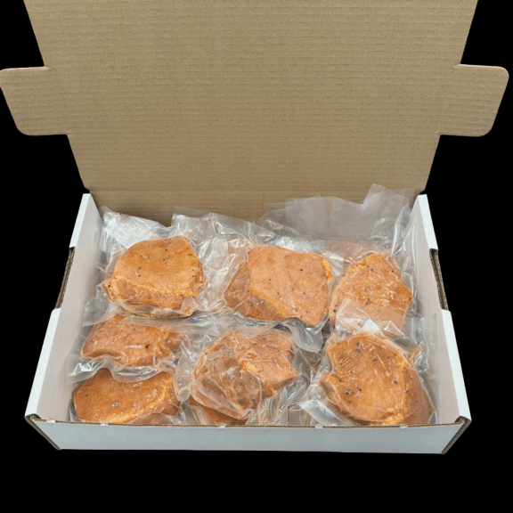Boîte de 2kg de côtelette de porc marinée érable, poivre et chipotlé