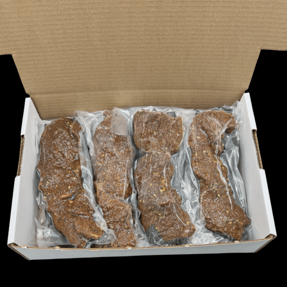 Boîte mixte de 2kg de surlonge marinée steak house et whisky BBQ